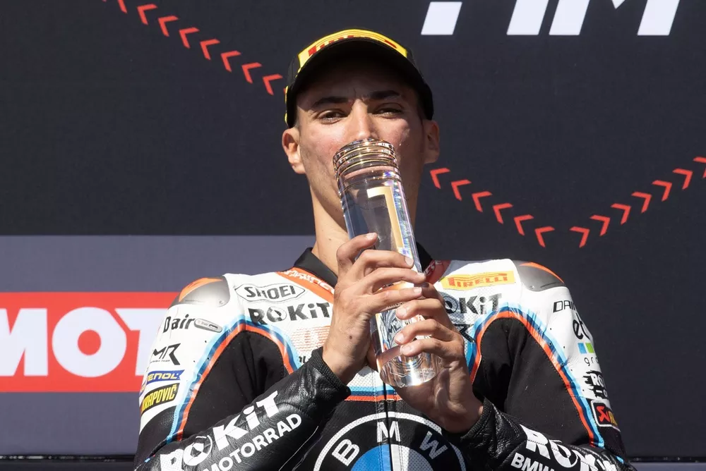 Podium: Race winner Toprak Razgatlioglu, BMW Motorrad WorldSBK Team