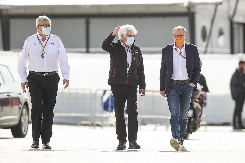 Ross Brawn, Managing Director of Motorsports, FOM and Stefano Domenicali, Chief Executive FOM 