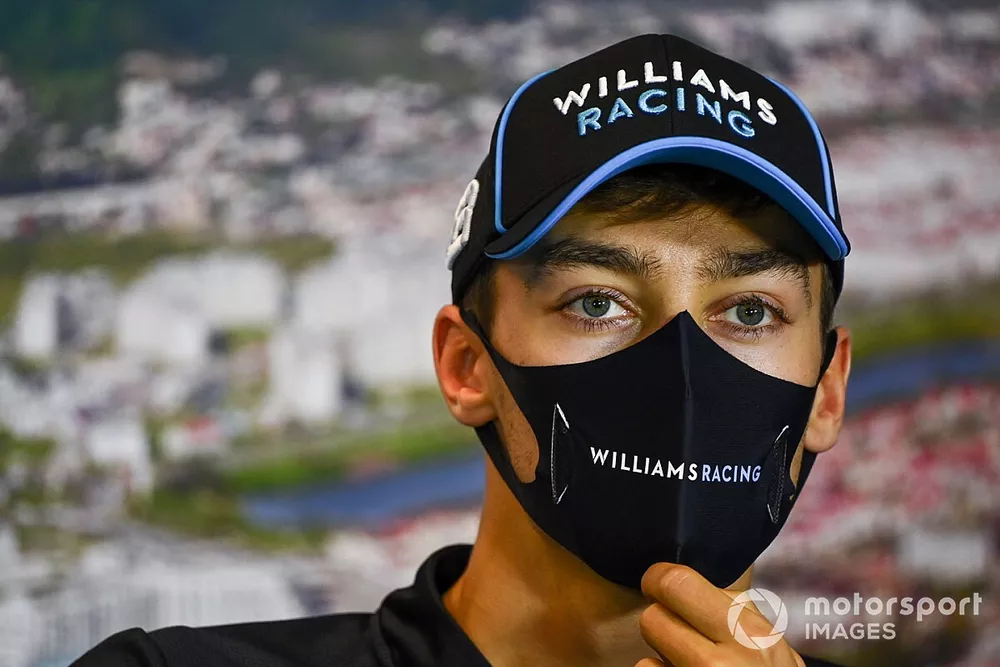 George Russell, Williams Racing, in conferenza stampa 