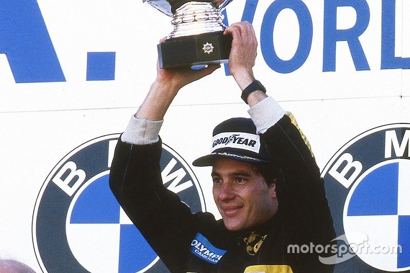 Race winner Ayrton Senna, Lotus