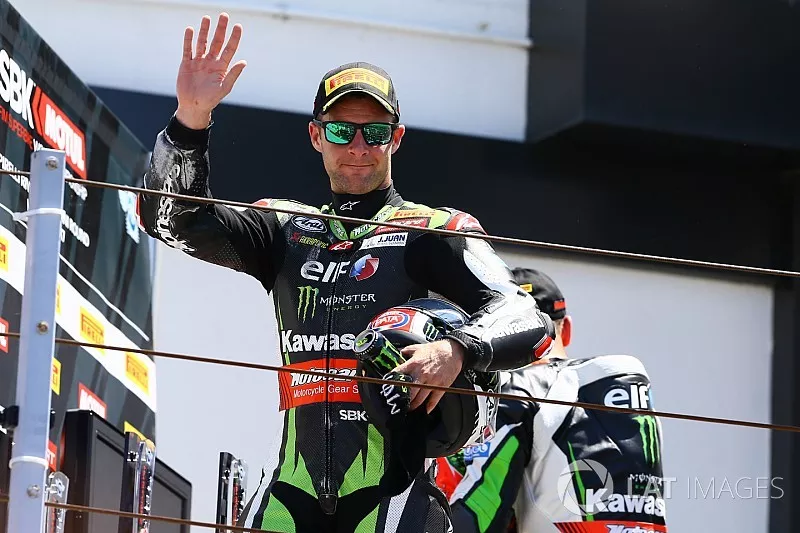 Podium : le troisi&egrave;me, Jonathan Rea, Kawasaki Racing