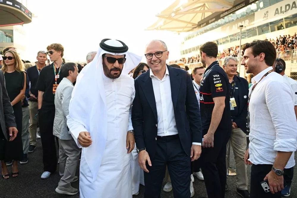 محمد بن سُليّم، رئيس الاتّحاد الدولي للسيارات وستيفانو دومينيكالي، الرئيس التنفيذي للفورمولا واحد

