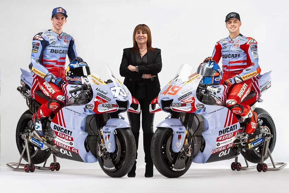 Alex Marquez, Gresini Racing, Fabio Di Giannantonio, Gresini Racing, Nadia Padovani, proprietaria del team Gresini Racing