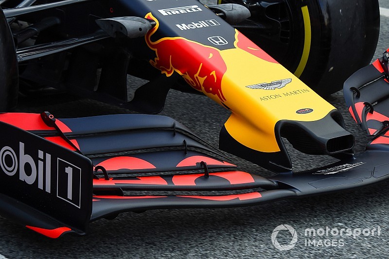 Red Bull no se muestra alarmado por el alerón delantero radical de Ferrari