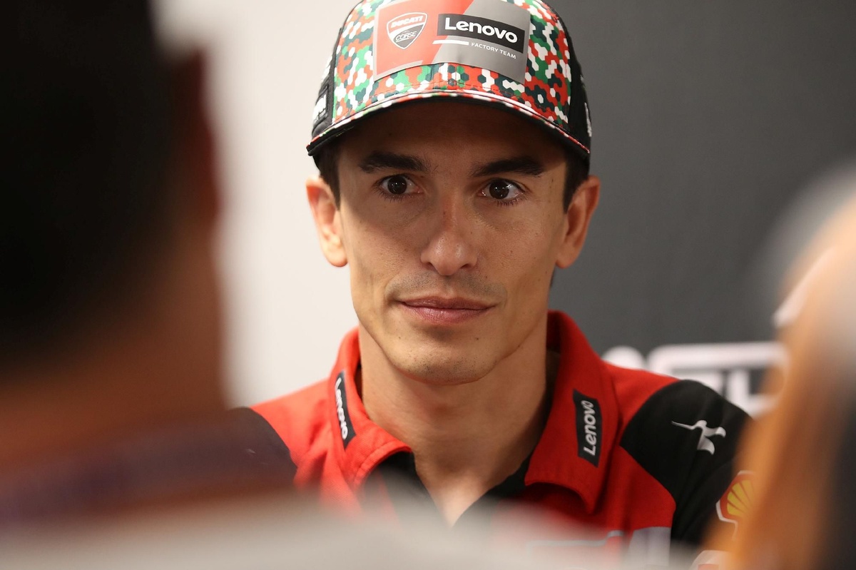 Marc Marquez reacts to Alex Marquez's crash at Catalan Grand Prix