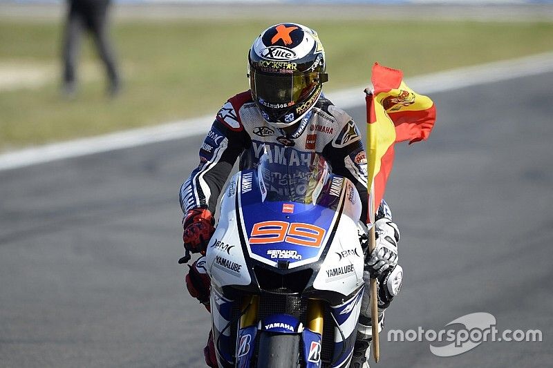 2012 champion Jorge Lorenzo, Yamaha Factory Racing celebrates