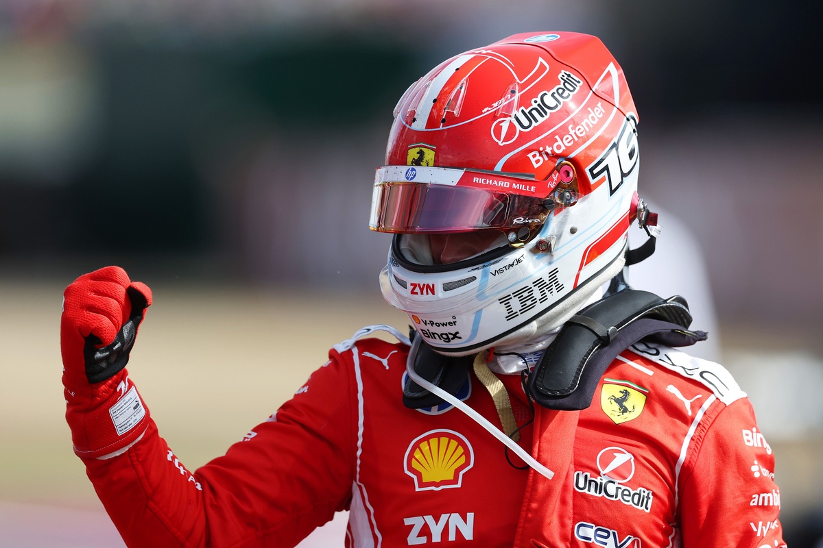 F1 British GP: Leclerc shocks Mercedes with win as Antonelli hits trouble