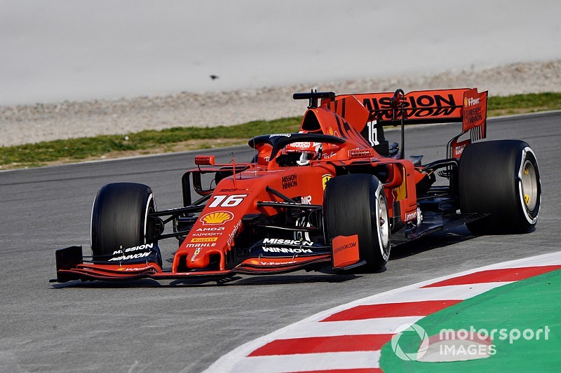 Leclerc tops second F1 test day as Gasly crashes