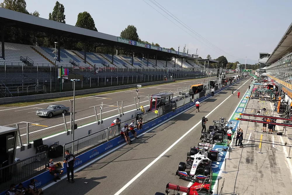 Monza track pit lane