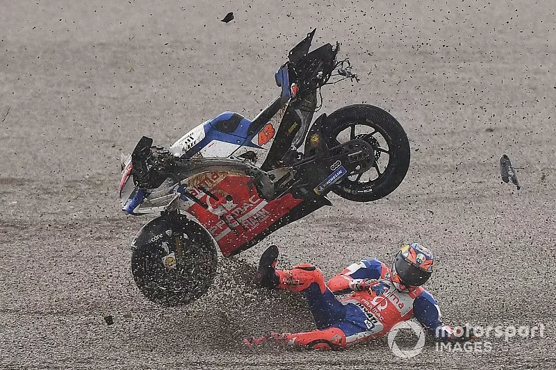 Jack Miller, Pramac Racing, ca&iacute;da