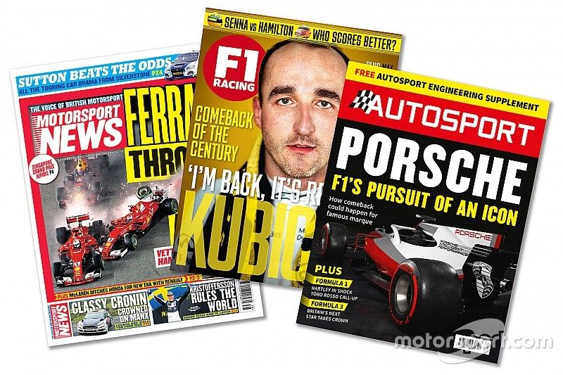 Print titles: Motorsport News, F1 Racing, Autosport