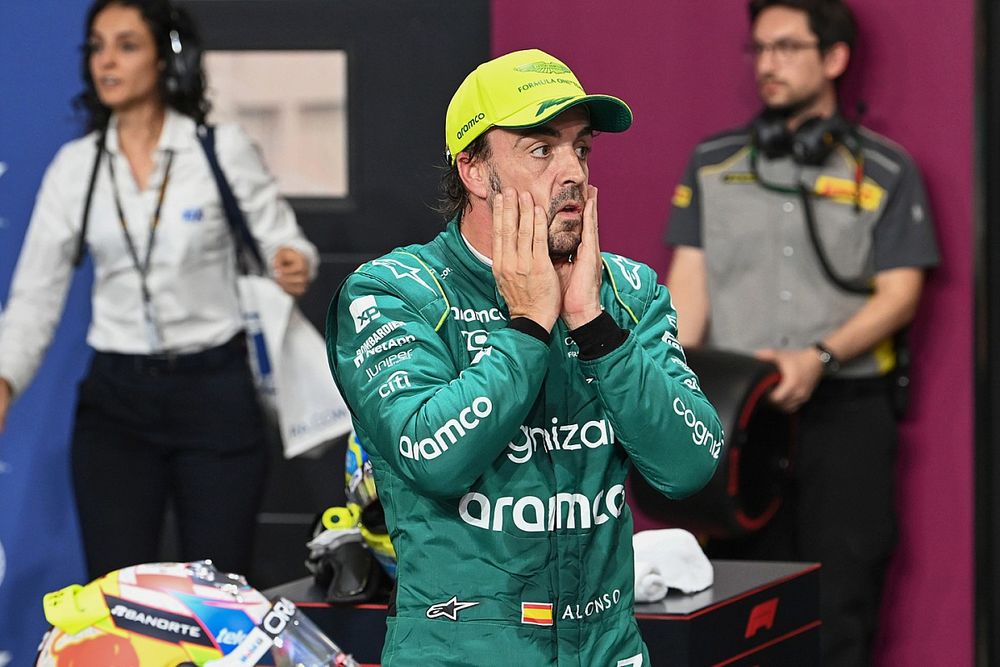 Fernando Alonso, Aston Martin F1 Team, tras la clasificación