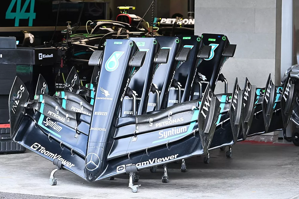 Mercedes F1 W14 technisch detail