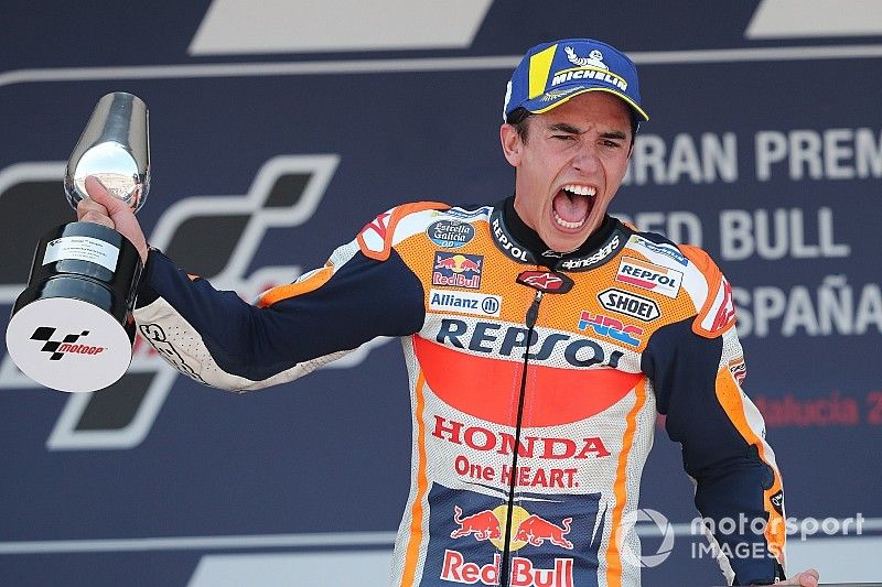 Marc Marquez, Repsol Honda Team, podio ganador de la carrera