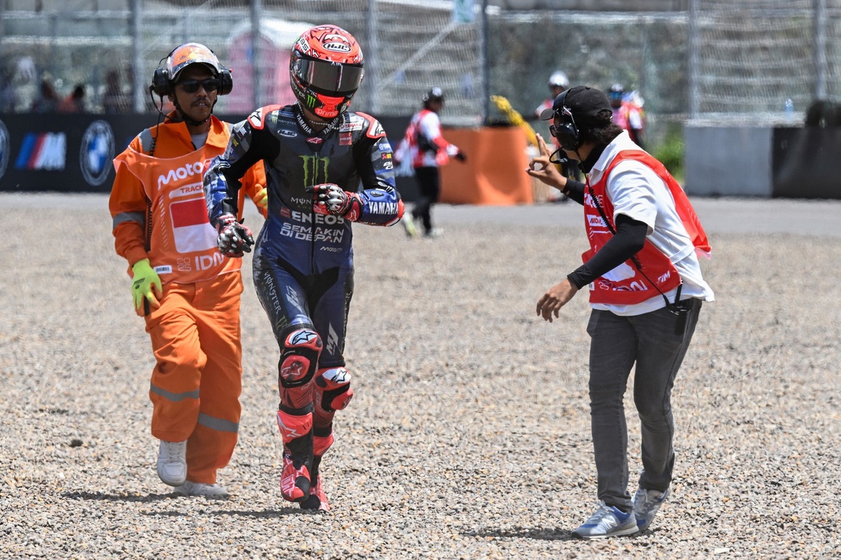 Quartararo cumule les chutes : 