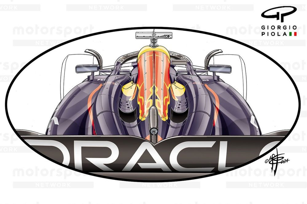 Salida de refrigeración del Red Bull Racing RB20