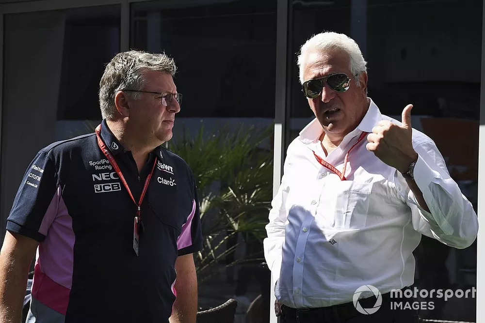 Otmar Szafnauer, Team Principal et PDG, Racing Point, et Lawrence Stroll