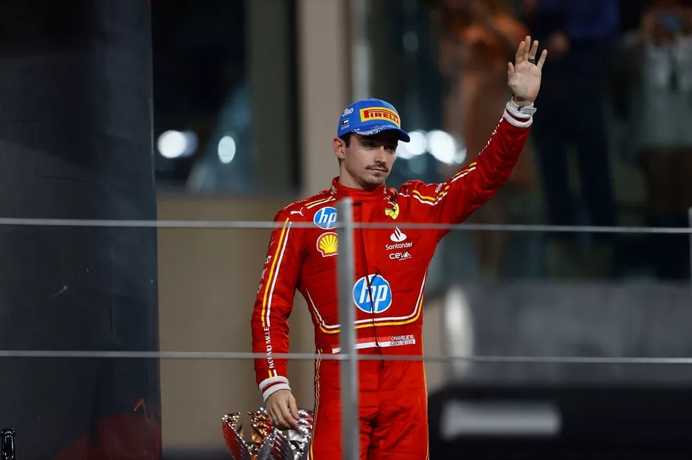 Charles Leclerc, Scuderia Ferrari, en el podio