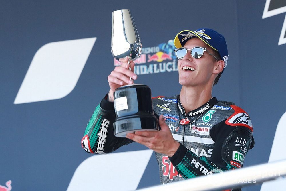 Podio: ganador de la carrera Fabio Quartararo, Petronas Yamaha SRT