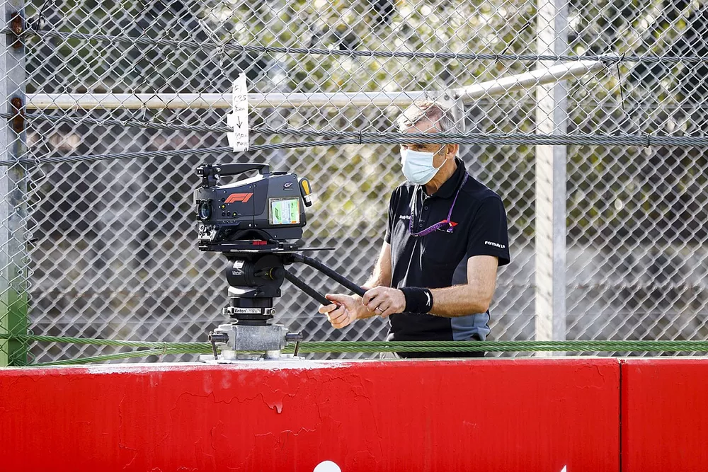 A camera operator at work