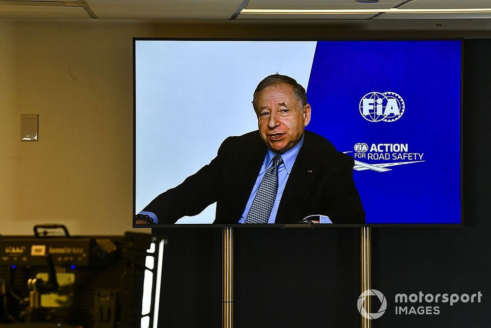 Jean Todt, Presidente FIA,  durante la conferenza stampa di presentazione del regolamento tecnico 2021 della Formula 1 