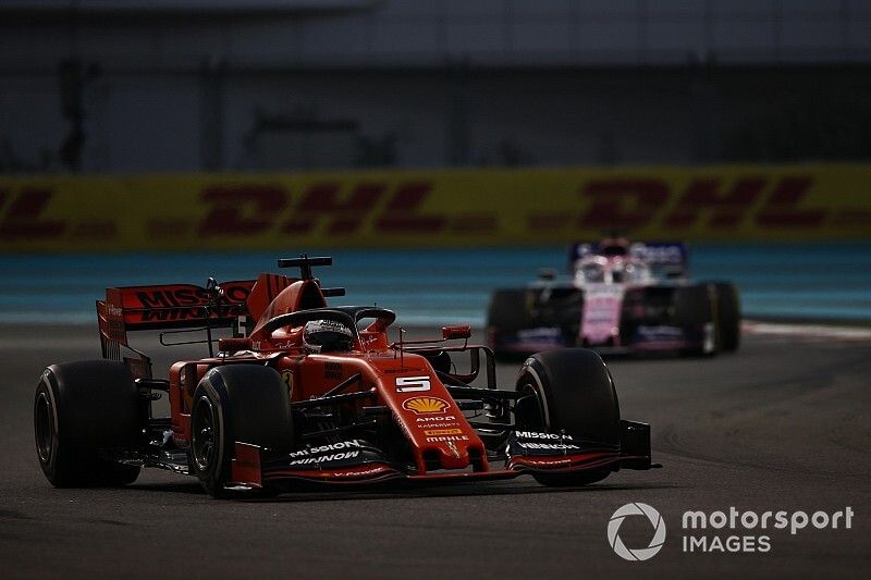 Sebastian Vettel, Ferrari SF90, Sergio P&eacute;rez, Racing Point RP19