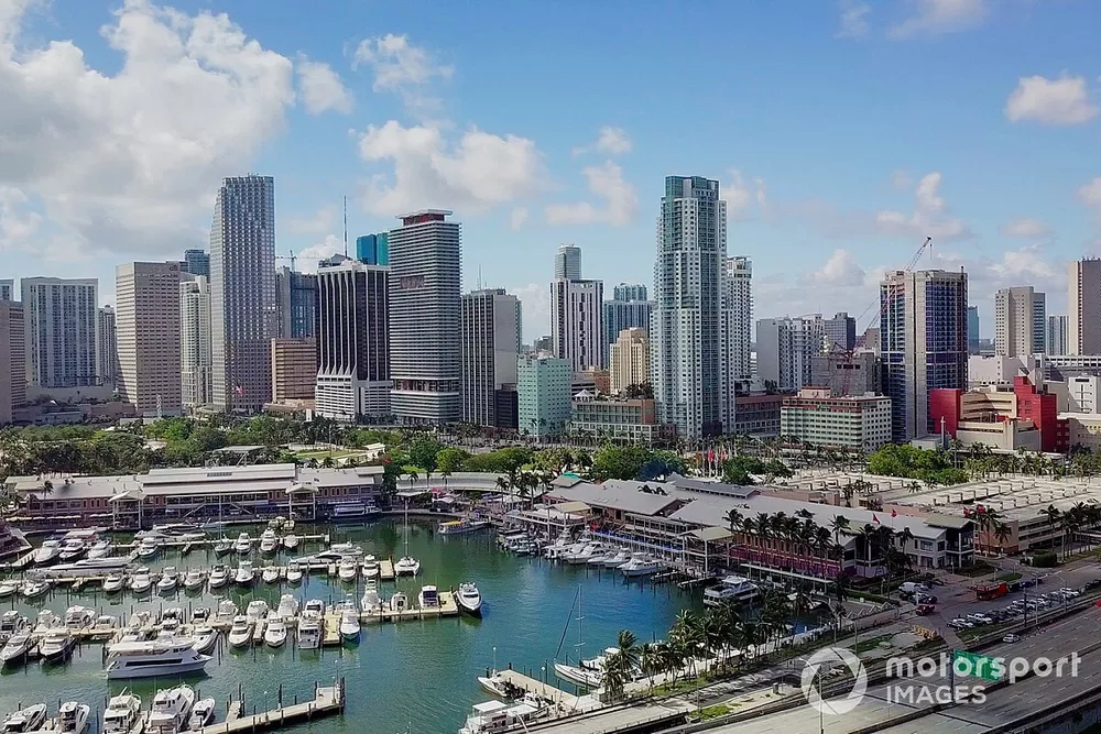 Vue g&eacute;n&eacute;rale de la zone r&eacute;serv&eacute;e au Circuit de Miami