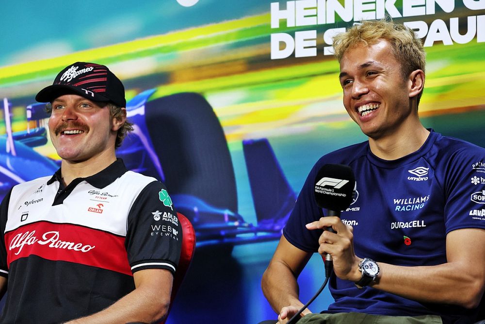 Valtteri Bottas, Alfa Romeo F1 Team Alex Albon, Williams Racing at Press Conference