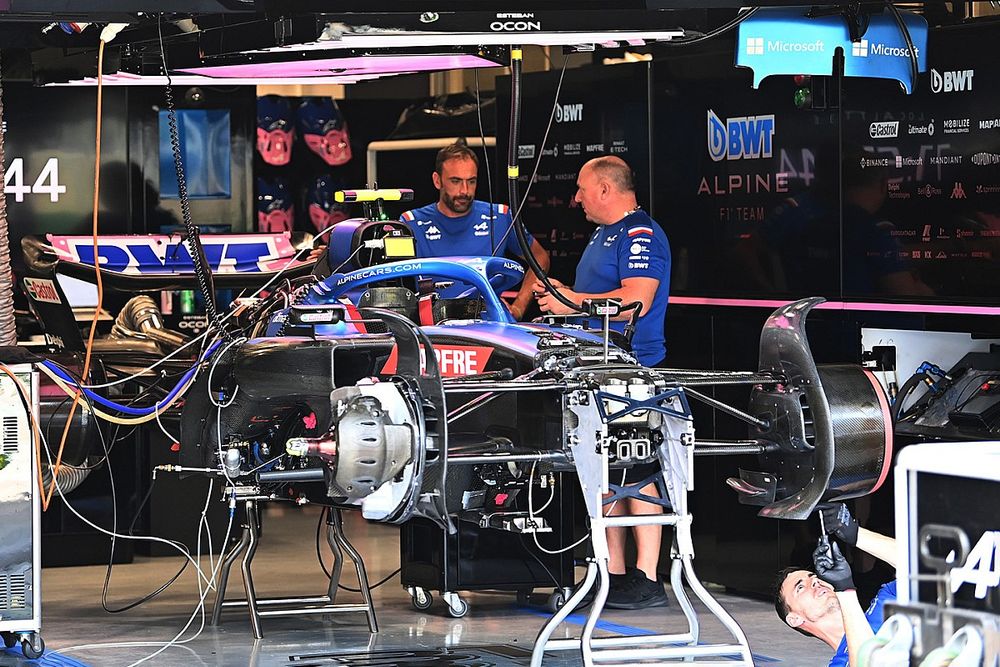 Detalle del Alpine A522