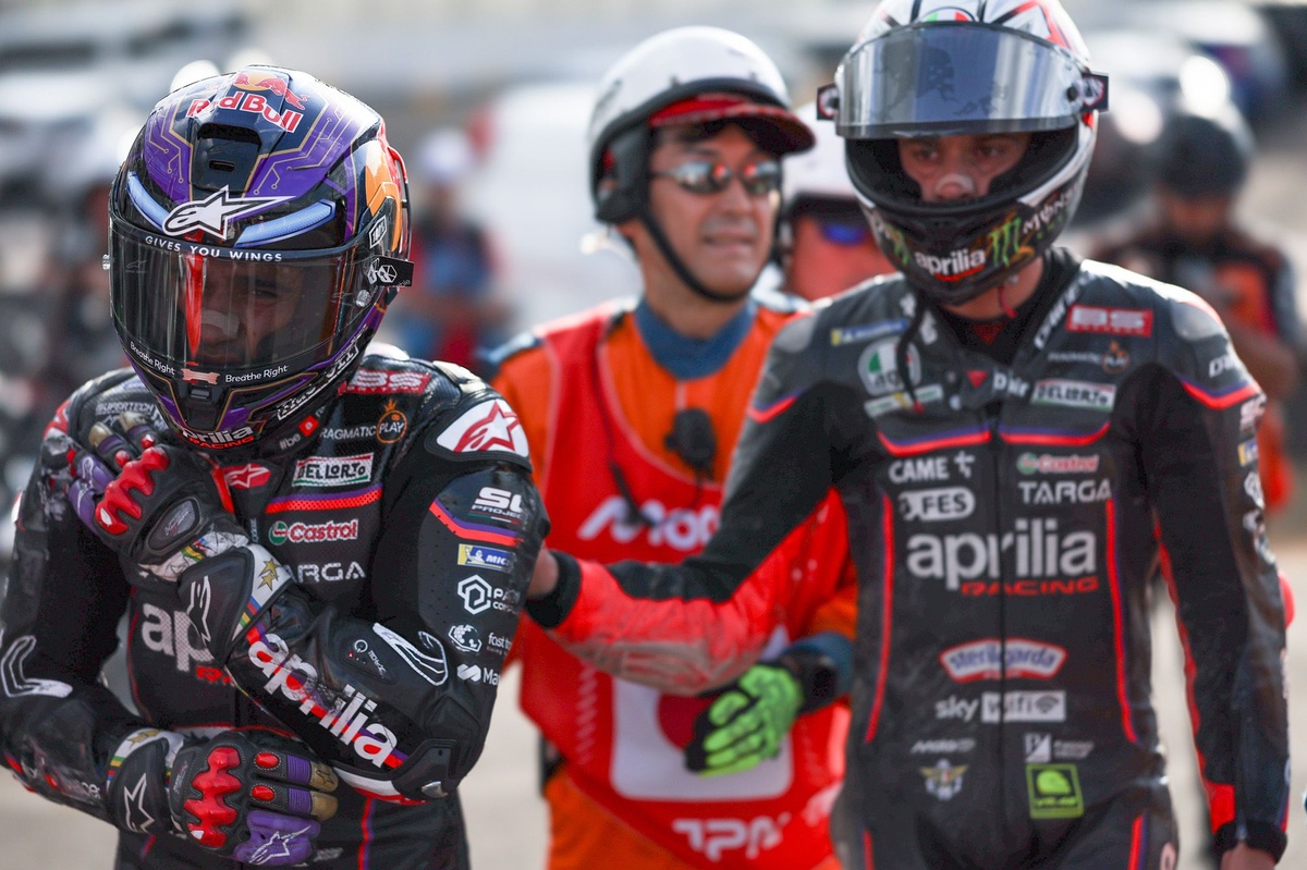 Aprilia clears the air with Jorge Martin and Marco Bezzecchi after crash