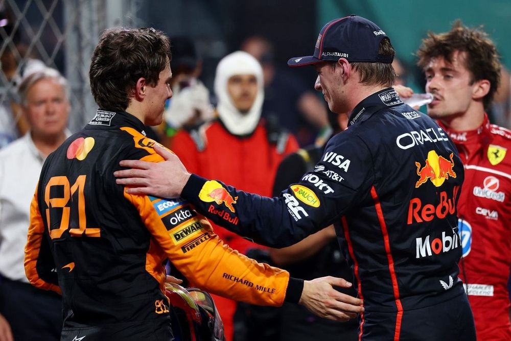 Charles Leclerc, Ferrari, Oscar Piastri, McLaren, Max Verstappen, Red Bull Racing