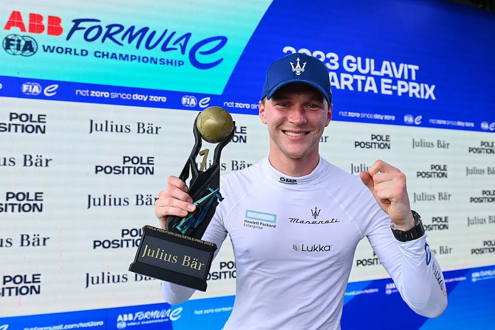 Pole sitter Maximilian Gunther, Maserati MSG Racing
