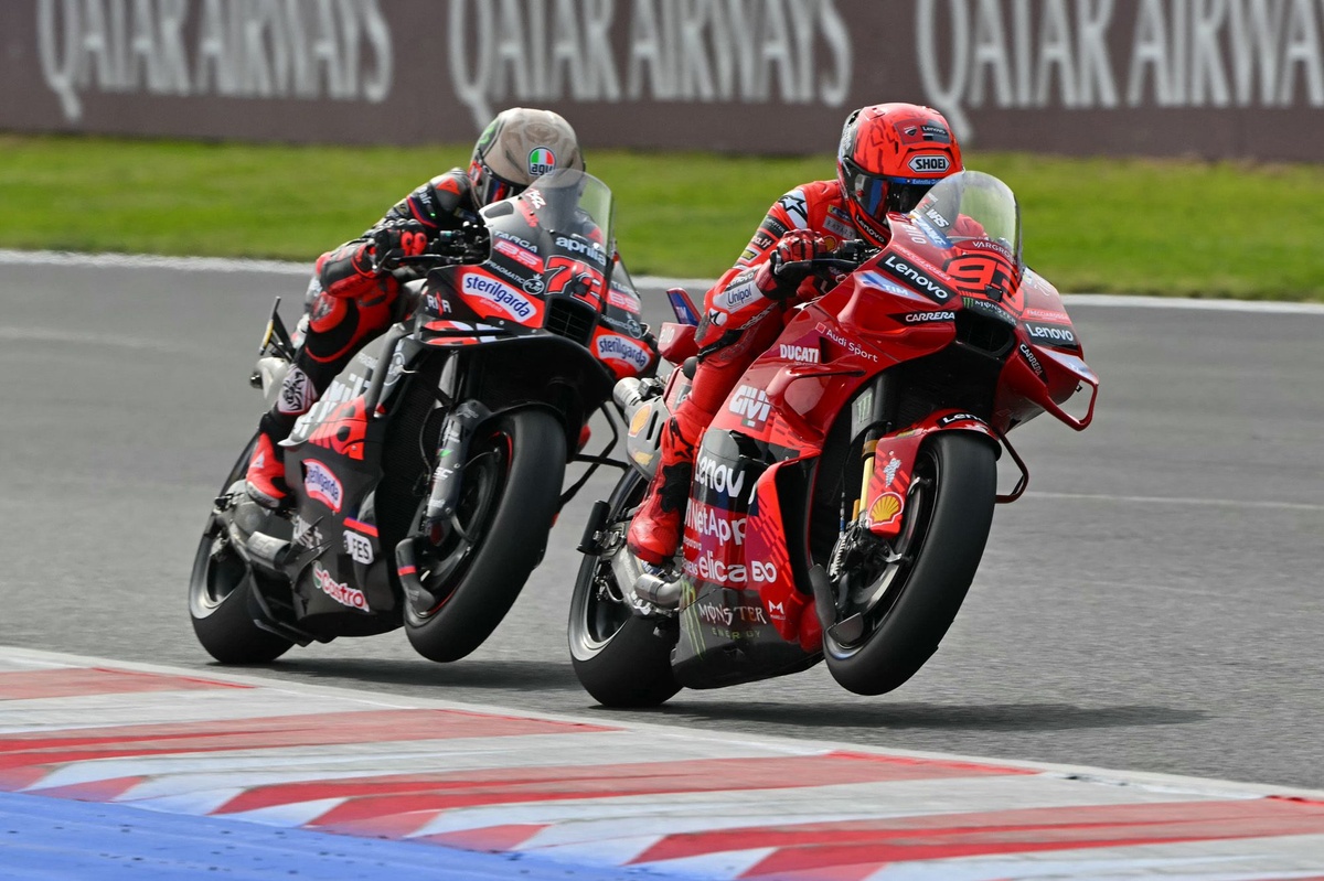 MotoGP San Marino GP: Marquez crashes as Bezzecchi wins sprint race