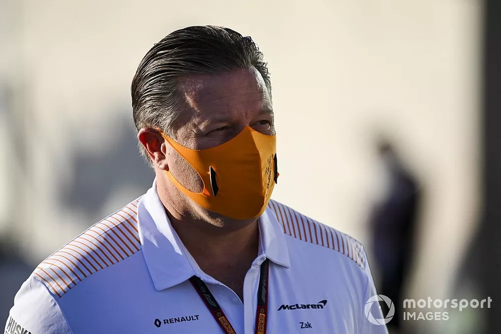 Zak Brown, Executive Director, McLaren arrives 