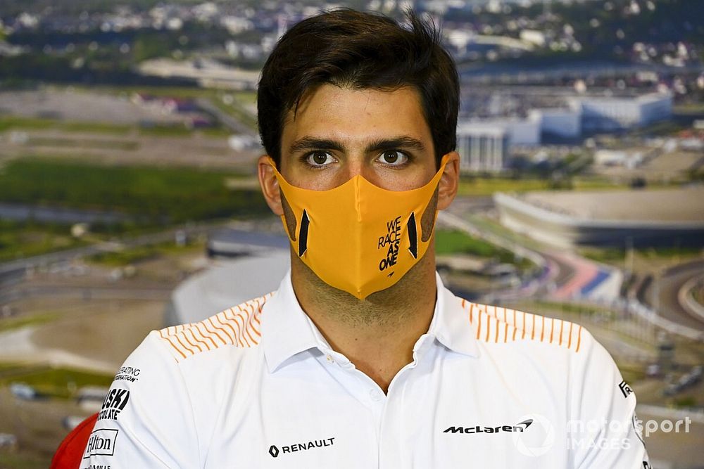 Carlos Sainz Jr., McLaren in the press conference