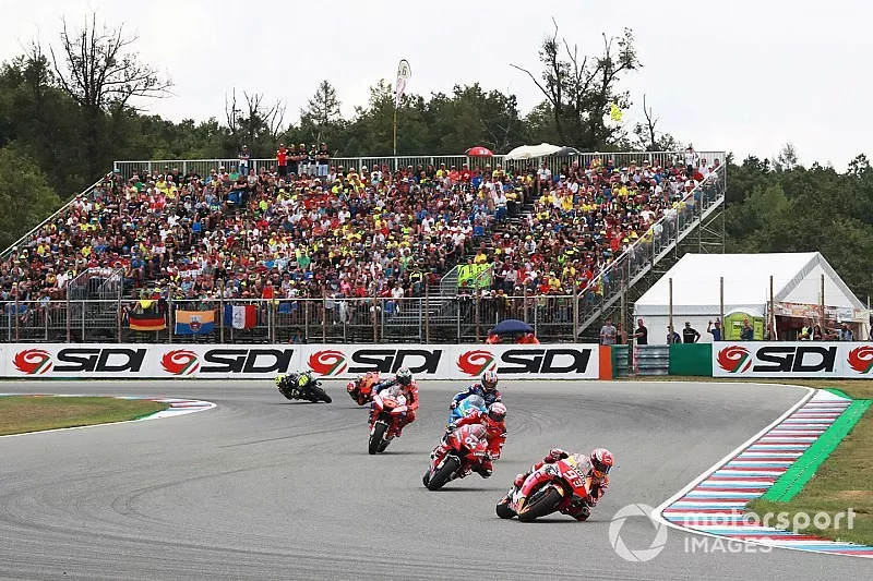 Marc Marquez, Repsol Honda Team leads at the start of the race