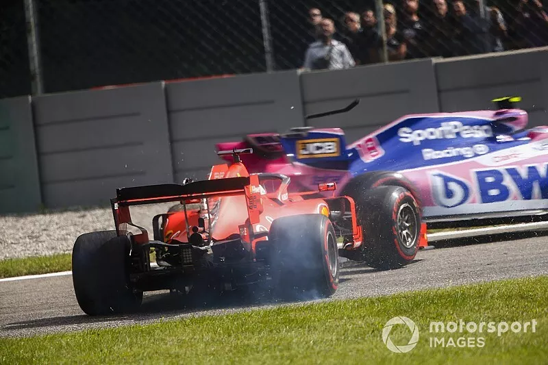 Incidente de Lance Stroll, Racing Point RP19, y Sebastian Vettel, Ferrari SF90 