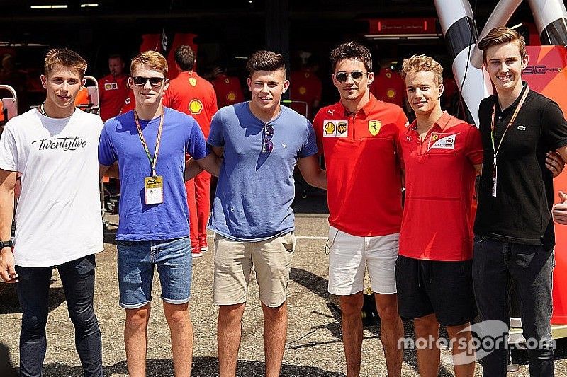 Charles Leclerc, Niklas Kr&uuml;tten,  Arthur Leclerc, Gianluca Petecof , Th&eacute;o Pourchaire e Roman Stanek