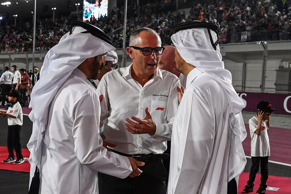 Mohammed bin Sulayem, President, FIA, Stefano Domenicali, CEO, Formula 1