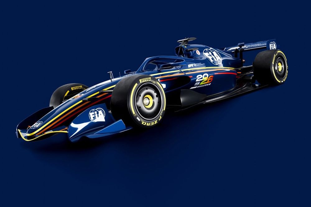Render de un coche de F1 2026 con las nuevas reglas