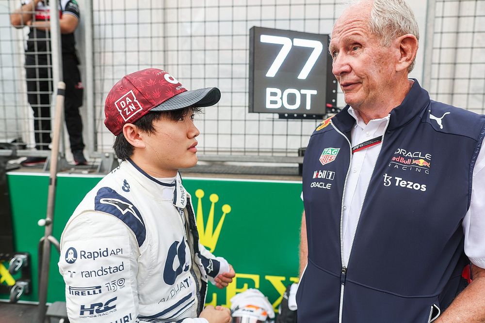 Yuki Tsunoda, AlphaTauri, Dr. Helmut Marko, Red Bull Racing