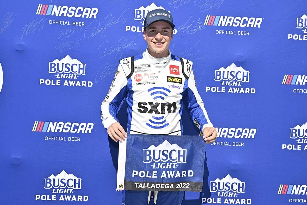 Pole sitter Christopher Bell, Joe Gibbs Racing, Toyota Camry