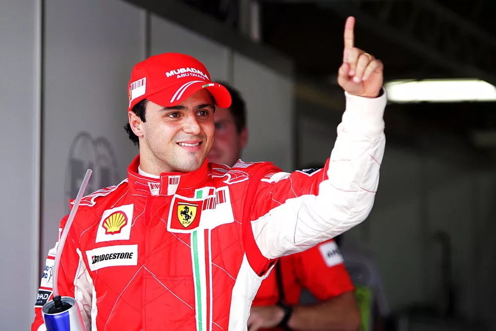 Ganador de la pole Felipe Massa, Ferrari celebra