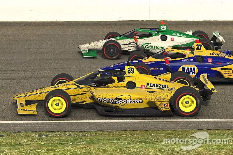 Nick DeGroot, Alexander Rossi and Colton Herta