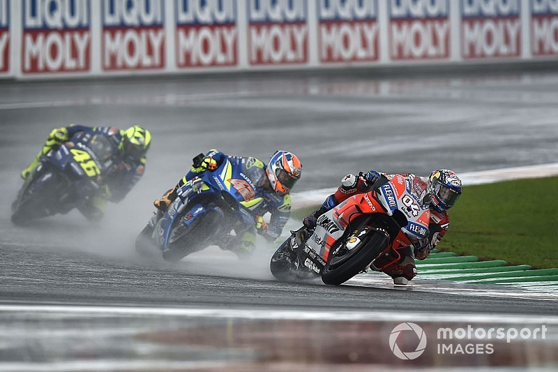 Valentino Rossis Tempo bei Starkregen besorgte Sieger Andrea Dovizioso
