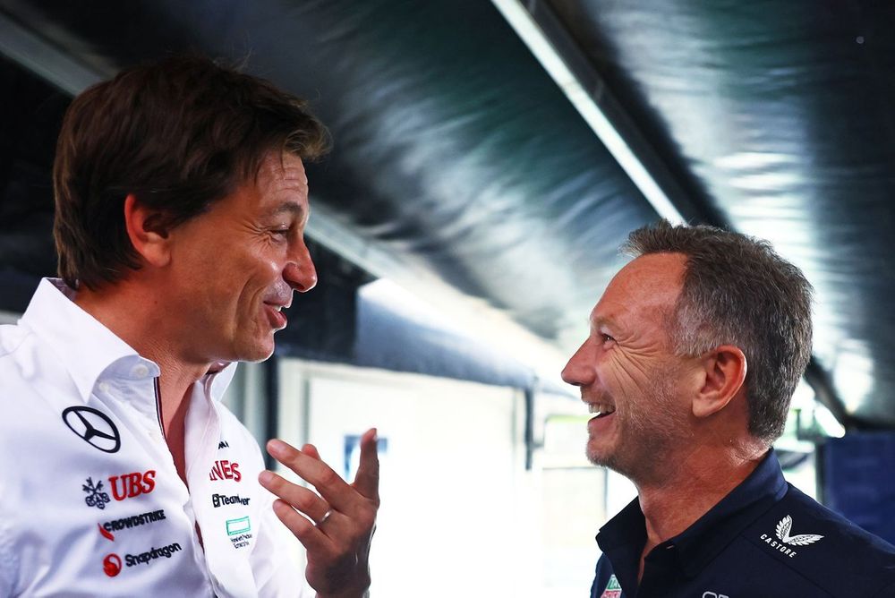 Toto Wolff, Mercedes-AMG, Christian Horner, Red Bull Racing