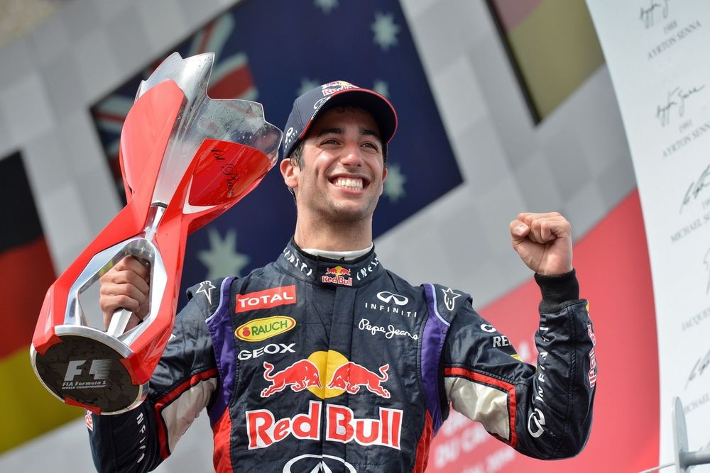 Podium: Race winner Daniel Ricciardo, Red Bull Racing