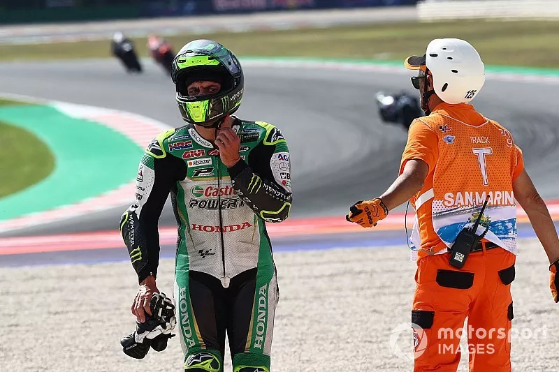 Cal Crutchlow, Team LCR Honda après sa chute