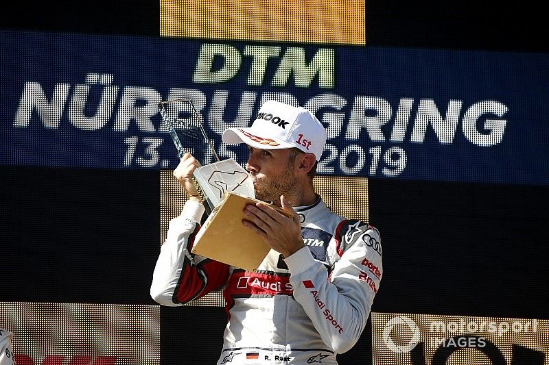Podium: Race winner Ren&eacute; Rast, Audi Sport Team Rosberg