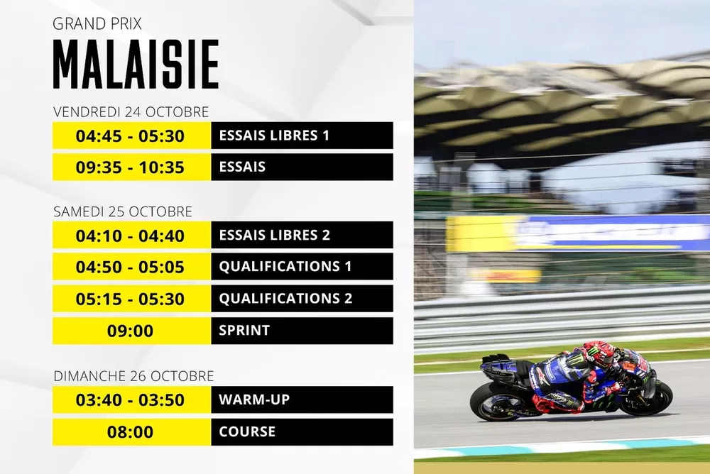 programme motogp malaisie 2025 2